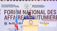 RDC/Forum National des affaires coutumieres: Felix Tshisekedi appelle a un cadre moderne de gouvernance
