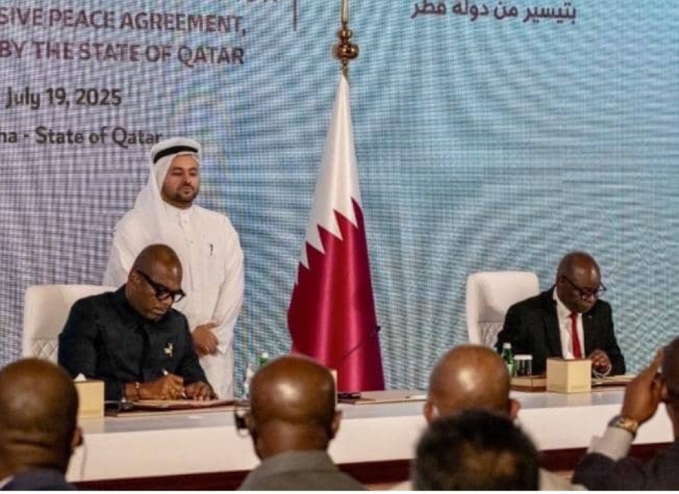 Signature Declaration de principes Kinshasa-AFC/M23: la MONUSCO salue une avancee majeure vers une paix durable a l‘Est