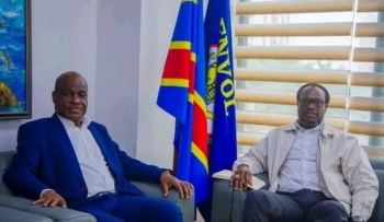 Les opposants congolais Martin Fayulu et Delly Sesanga 